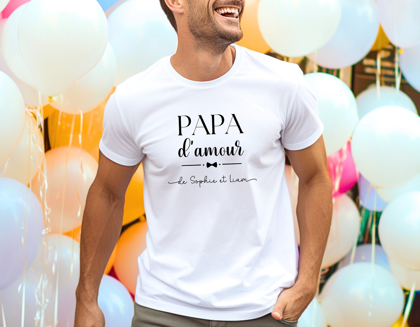 T-shirt Papa personnalisé , Cadeau Papa, Papa d'amour