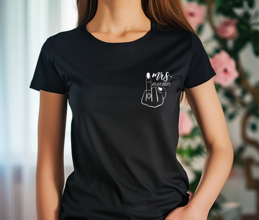 T-shirt mariage, Mr Mme, Cadeau de mariage, Jeunes mariés