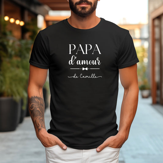 T-shirt Papa personnalisé , Cadeau Papa, Papa d'amour