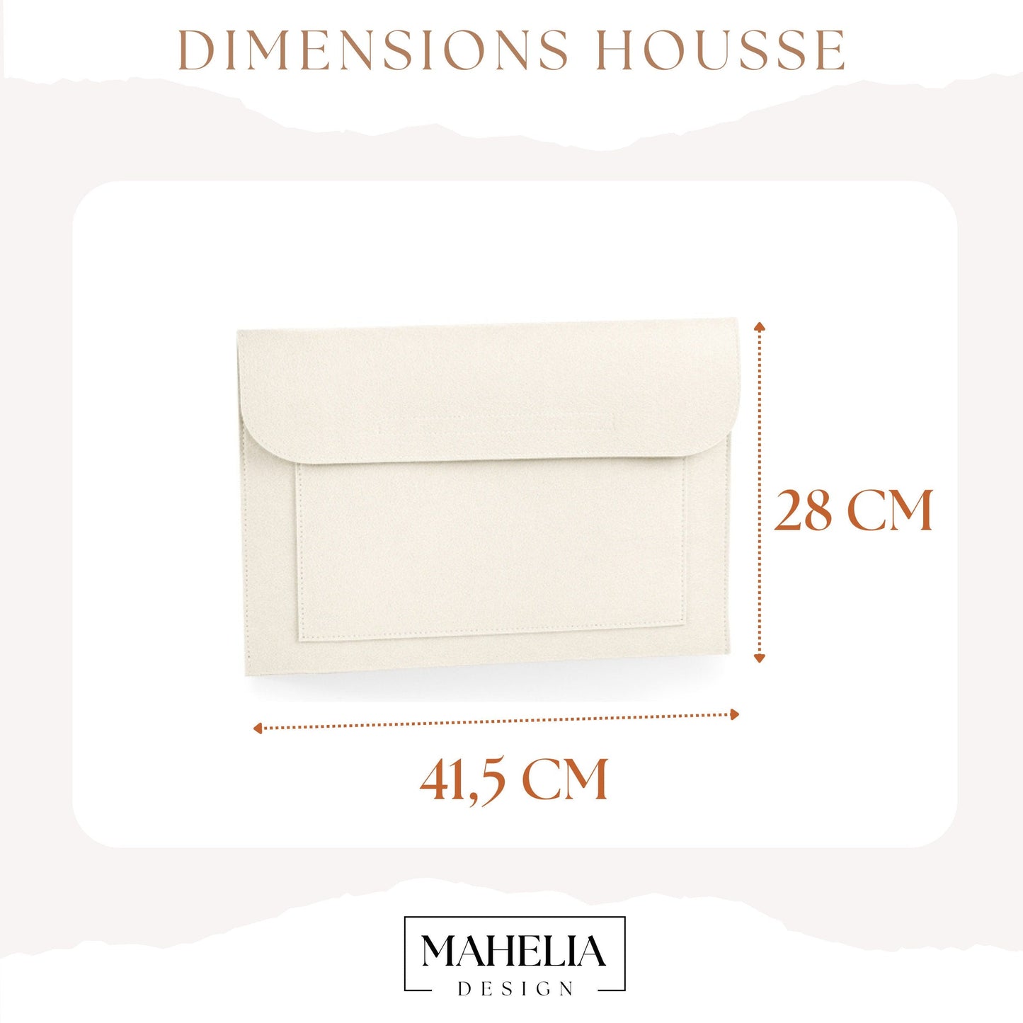 Housse personnalisé en feutrine, Housse ordinateur, Porte-documents, Pochette en feutre