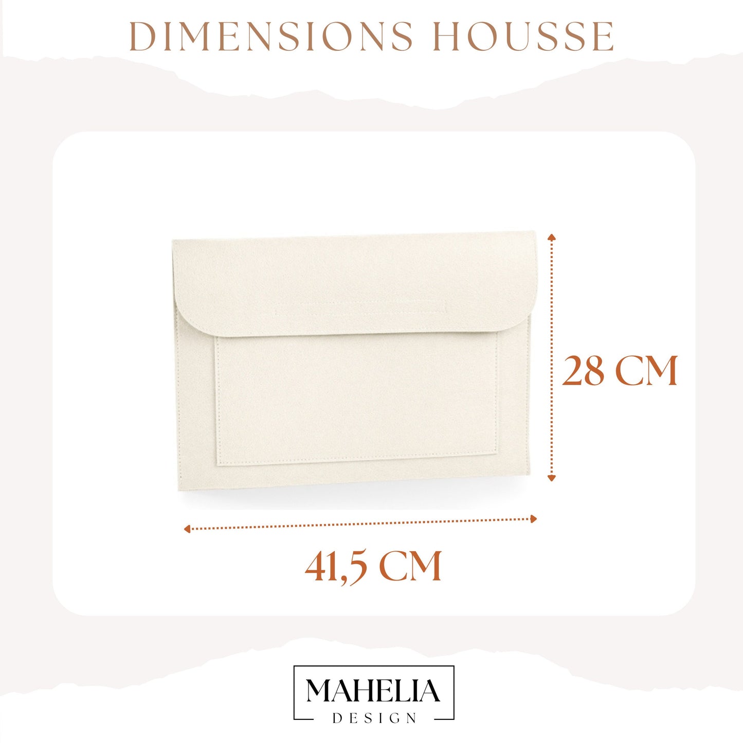 Housse personnalisé en feutrine, Housse ordinateur, Porte-documents, Pochette en feutre