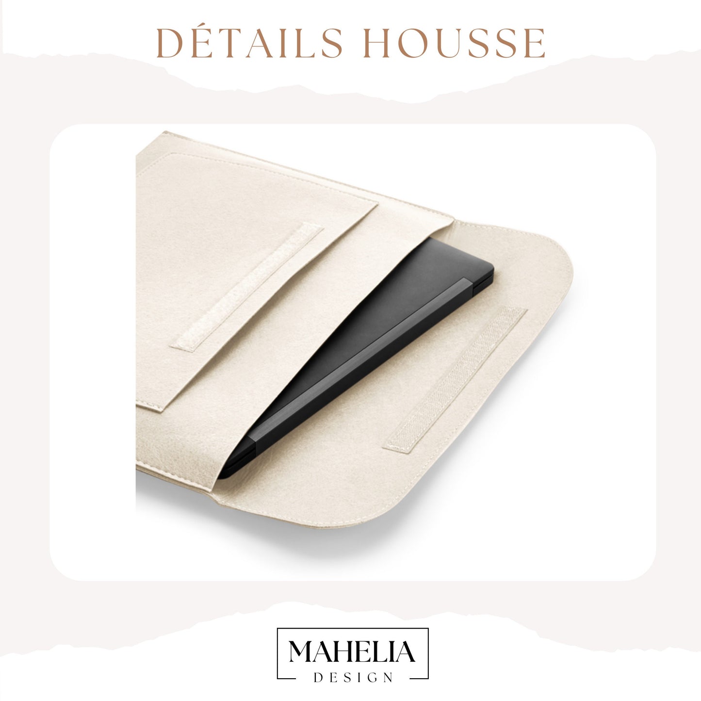Housse personnalisé en feutrine, Housse ordinateur, Porte-documents, Pochette en feutre