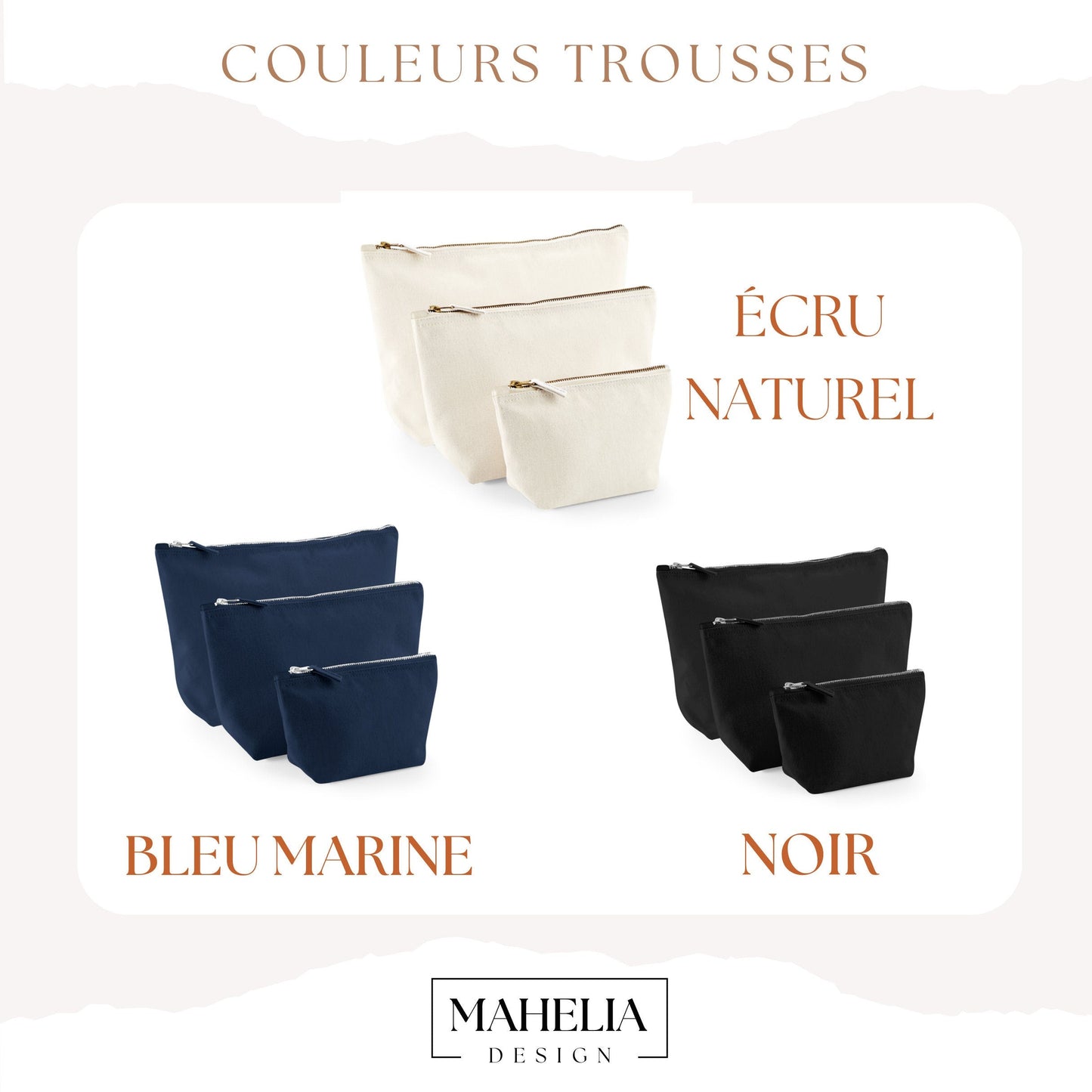 Pochette personnalisée, Trousse personnalisée, Trousse de maquillage personnalisée