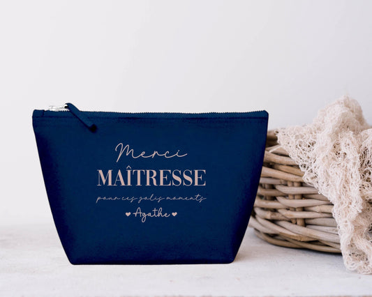 Trousse personnalisée, Cadeau nounou, Cadeau maîtresse, Prénom enfant