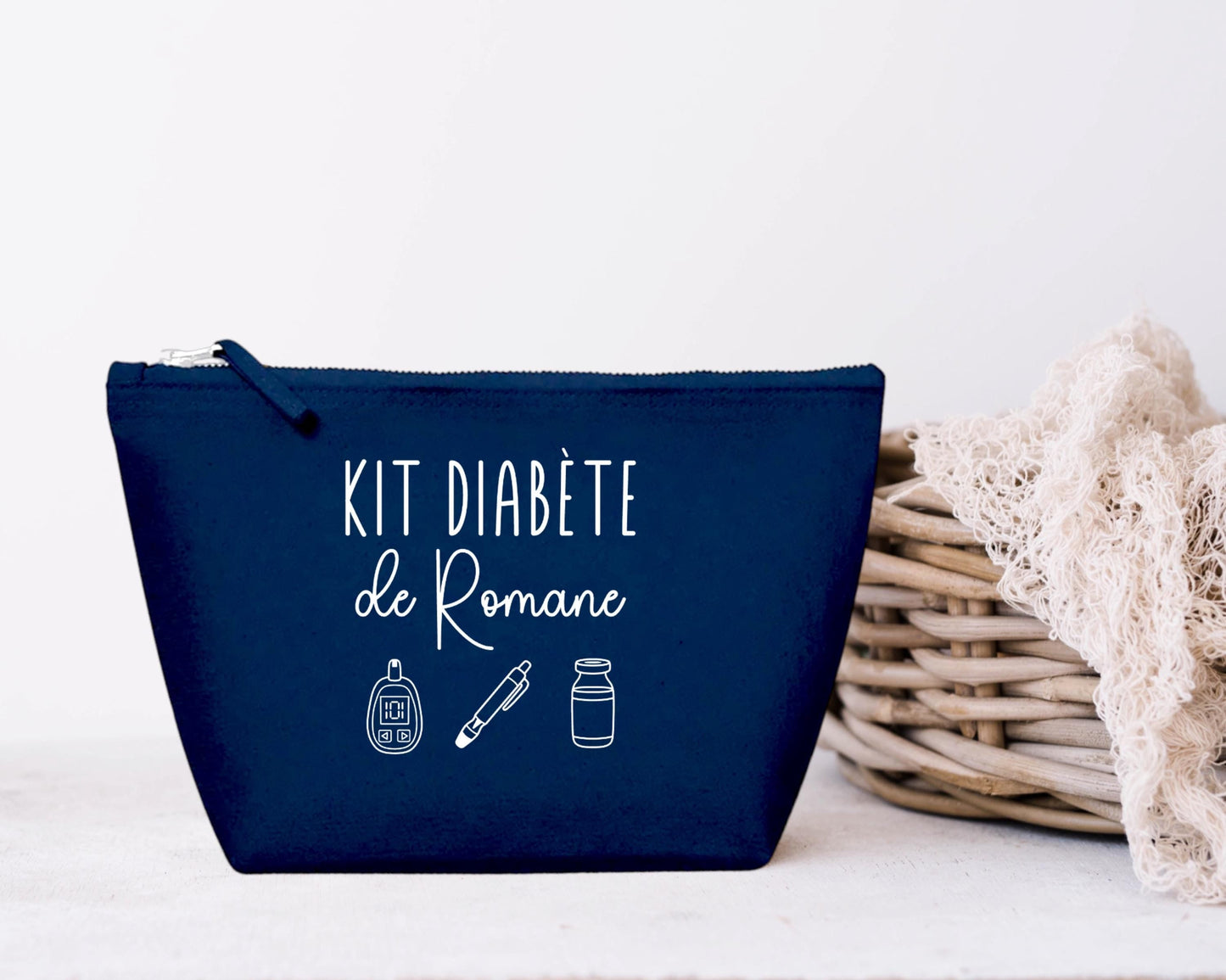 Trousse personnalisée, Trousse prénom, Trousse diabète, Rangement kit diabétique,