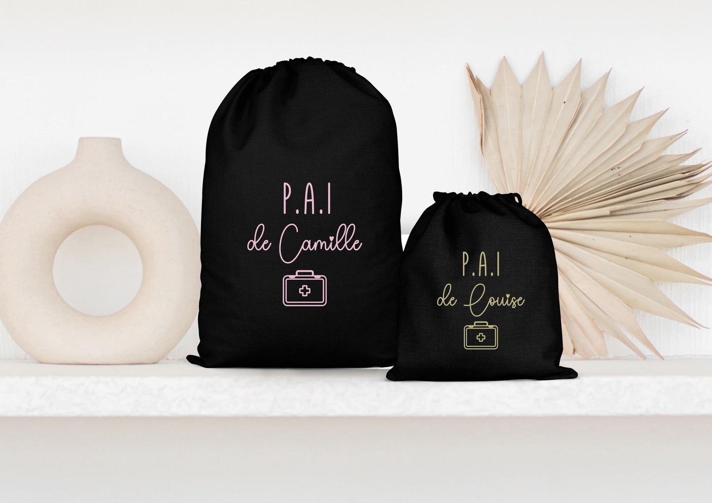 Pochon enfant personnalisé, Sac cordons, Pochon prénom,