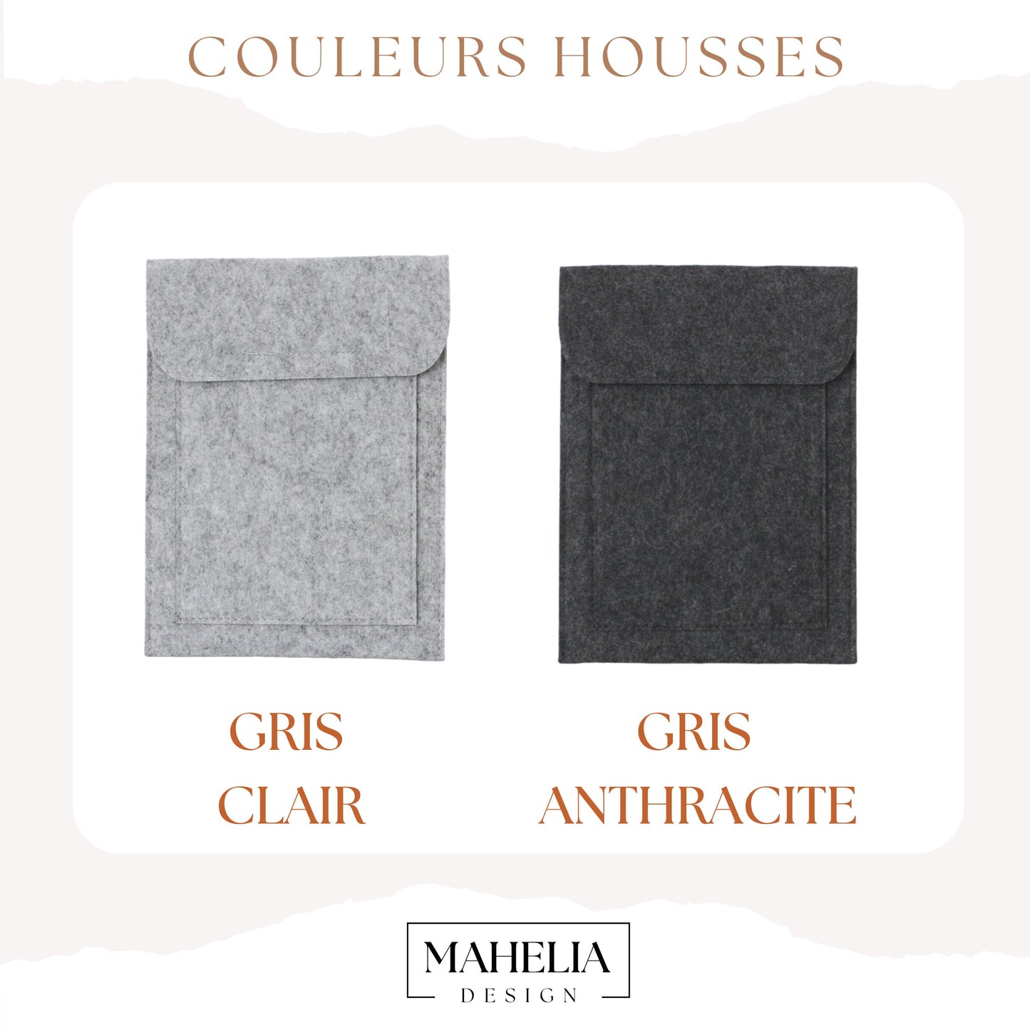 Housse personnalisé en feutrine, Housse tablette, Etui liseuse