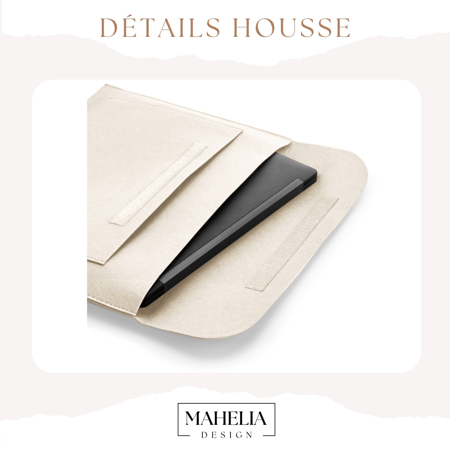 Housse personnalisé en feutrine, Housse ordinateur, Porte-documents, Pochette en feutre