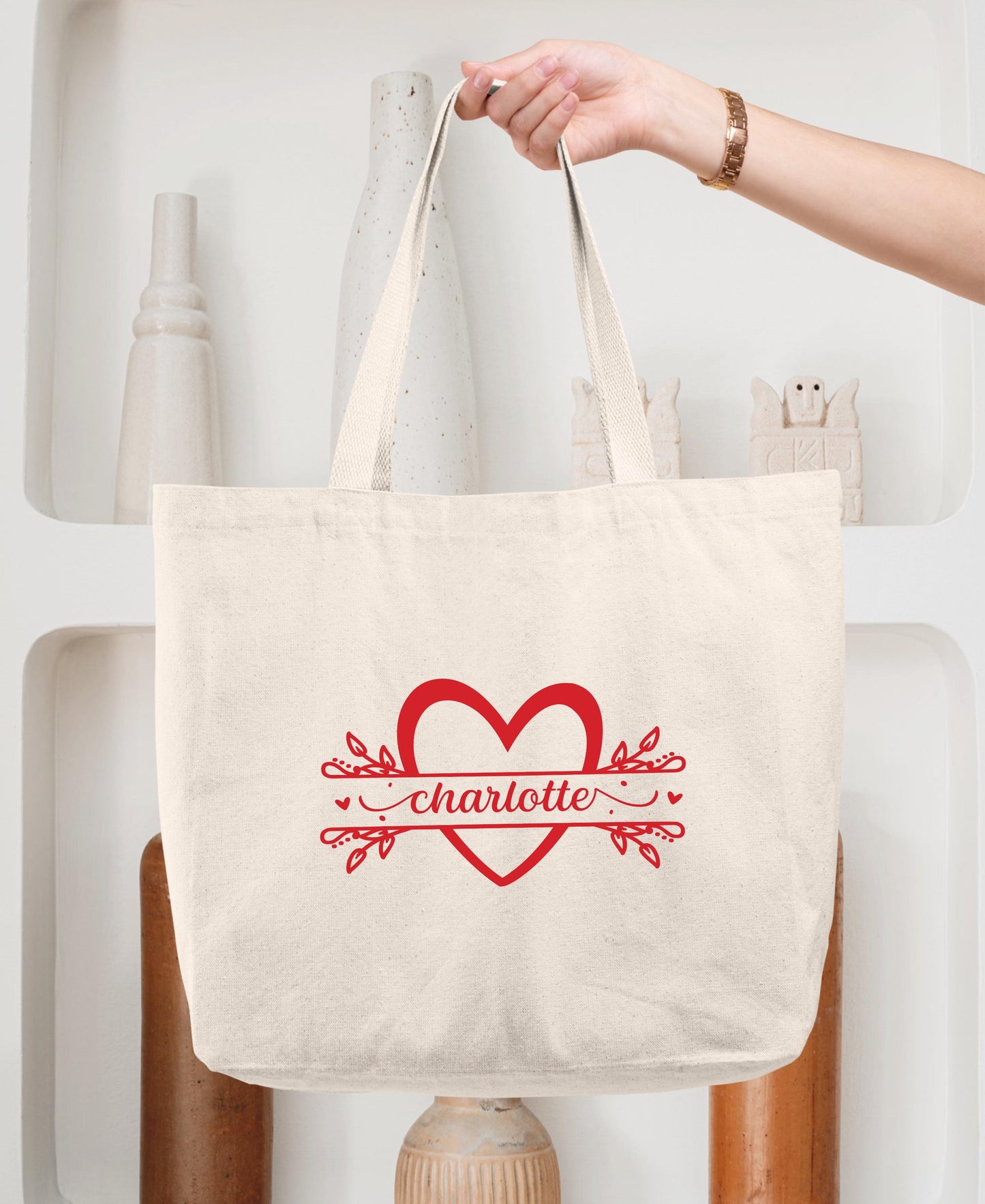 Cabas Personnalisé en coton, Sac coton , Sac fourre-tout, Sac prénom