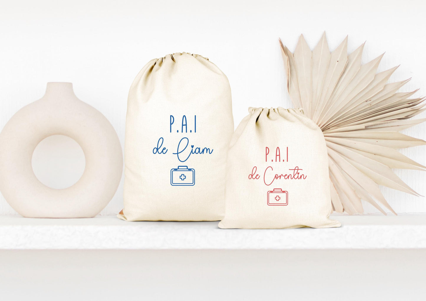 Pochon enfant personnalisé, Sac cordons, Pochon prénom,