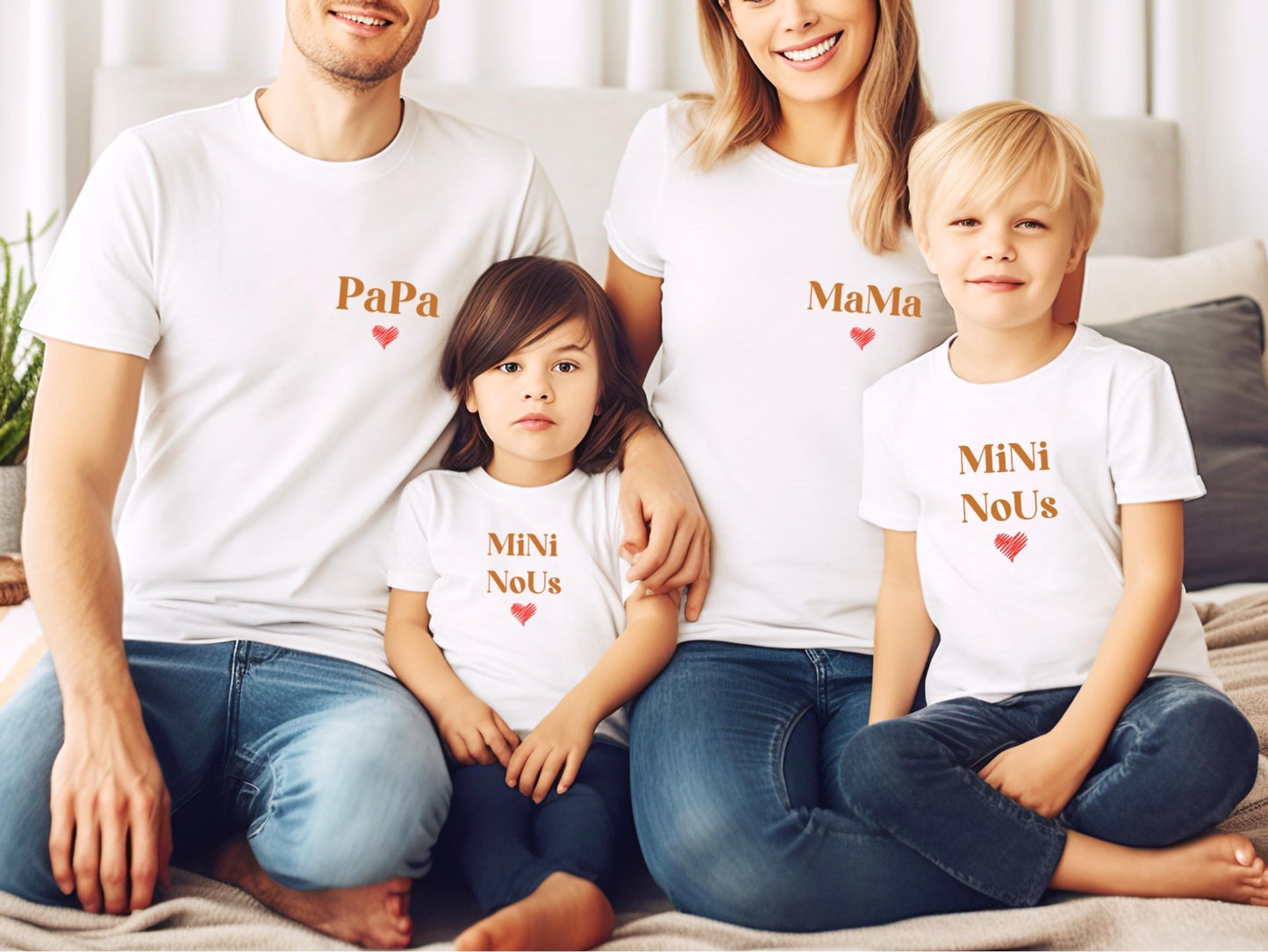 T-shirts Famille Personnalisés, T-shirts assortis, Cadeau Famille