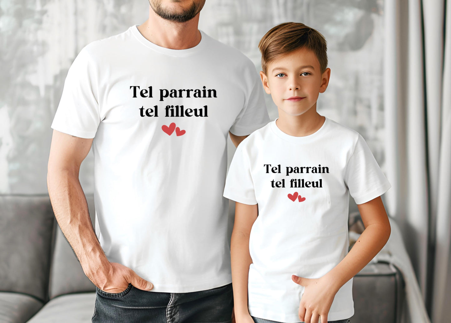 T-shirt parrain, Cadeau parrain, Cadeau filleule, Cadeau filleul, Idée Cadeau Baptême