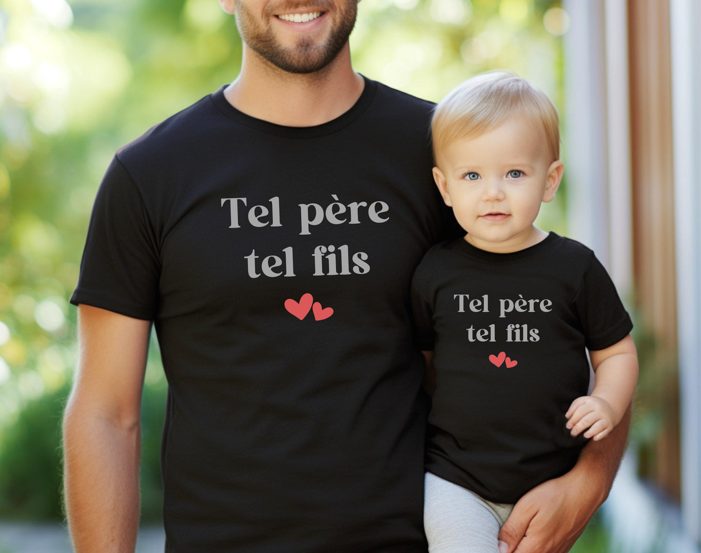 T-shirt assorti père et fils, Ensemble famille, Cadeau original