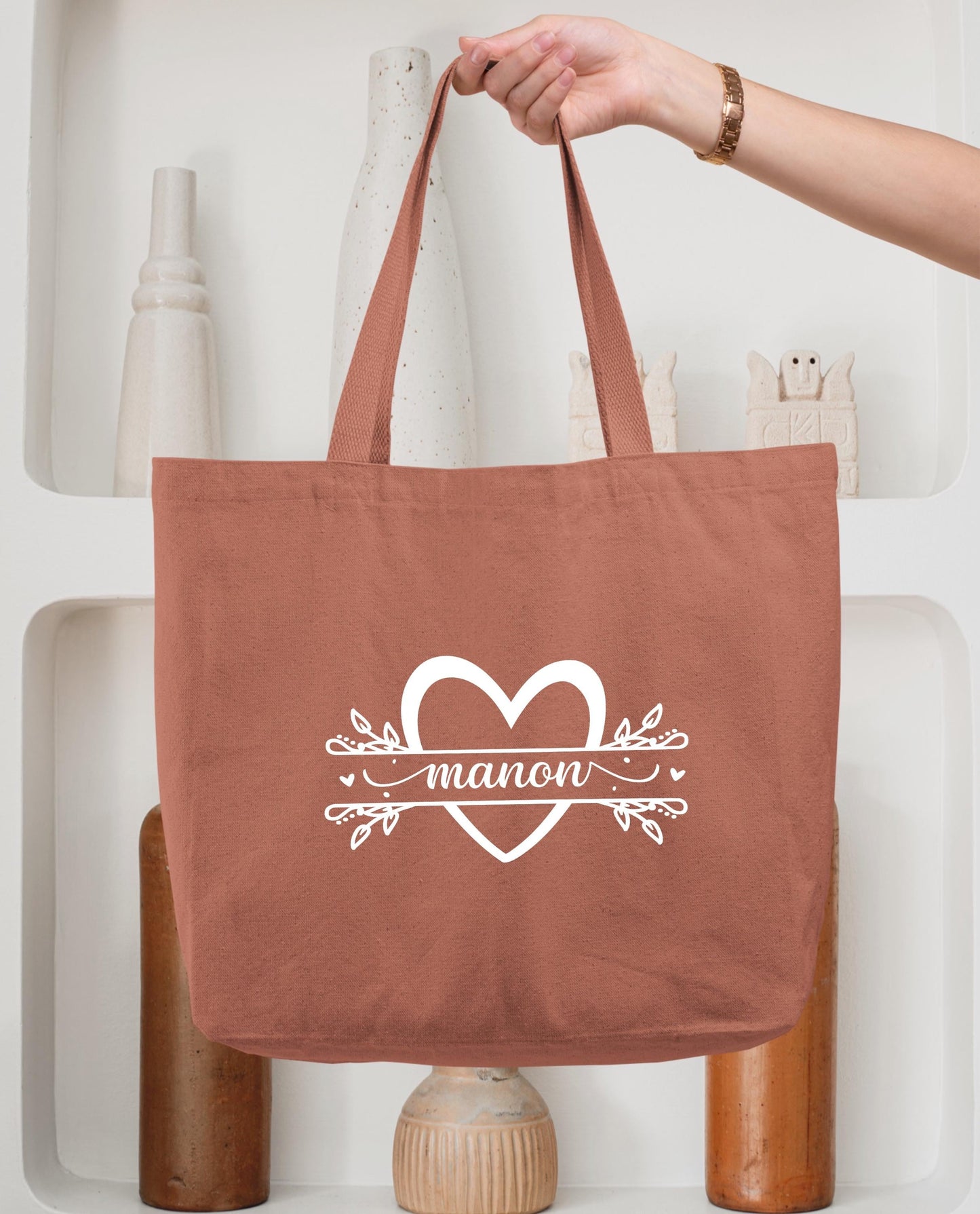Cabas Personnalisé en coton, Sac coton , Sac fourre-tout, Sac prénom