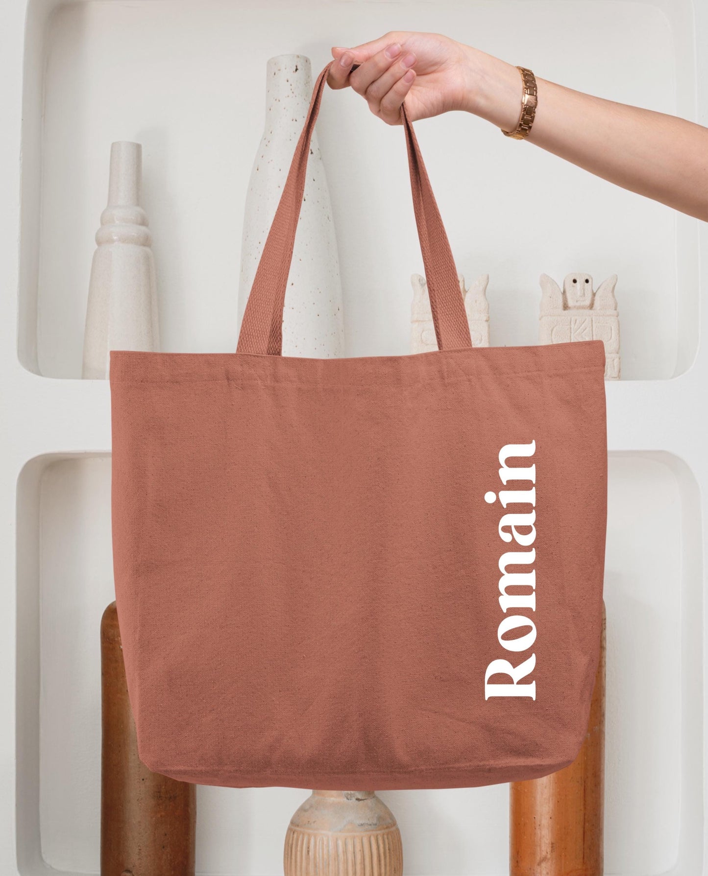 Cabas Personnalisé en coton, Sac coton , Sac fourre-tout, Sac prénom