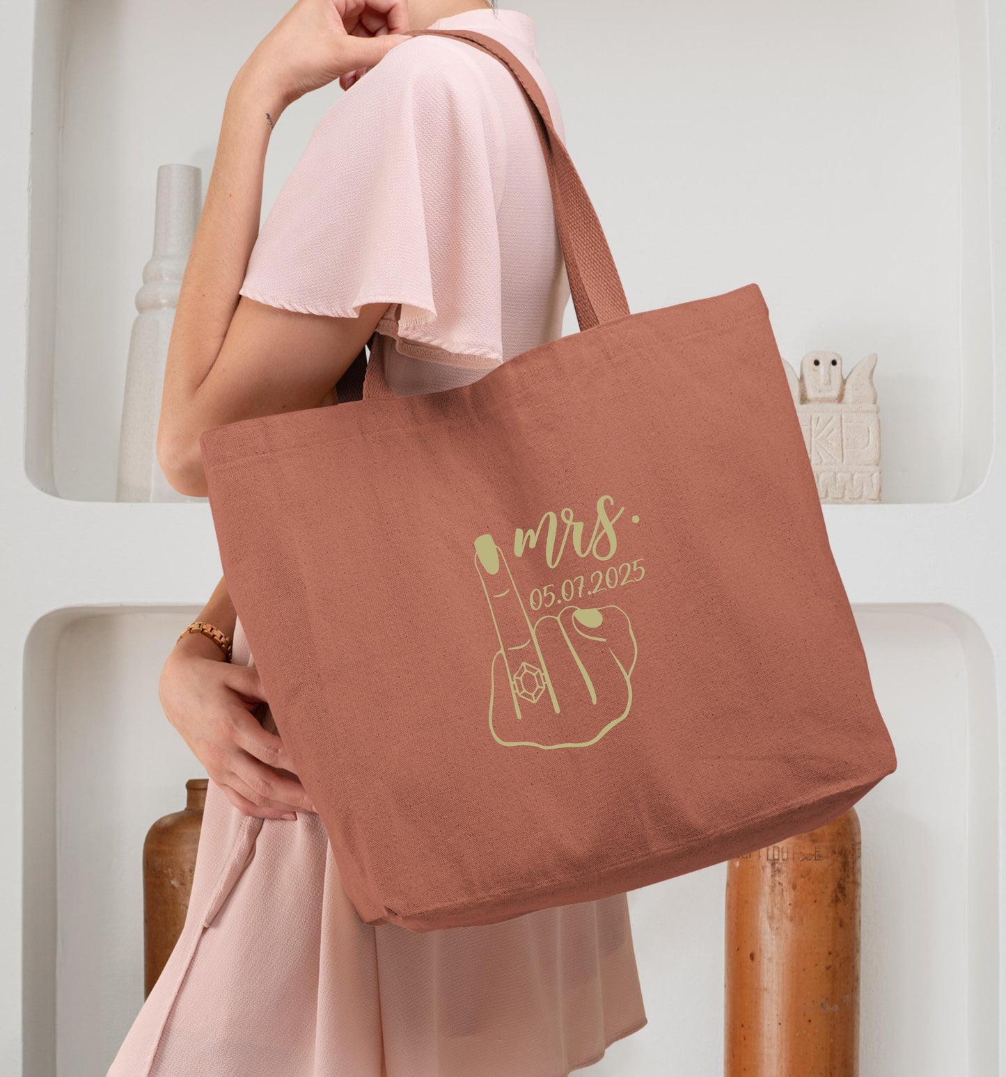 Cabas Personnalisé en coton, Sac fourre-tout, Cabas mariage, Cabas EVJF