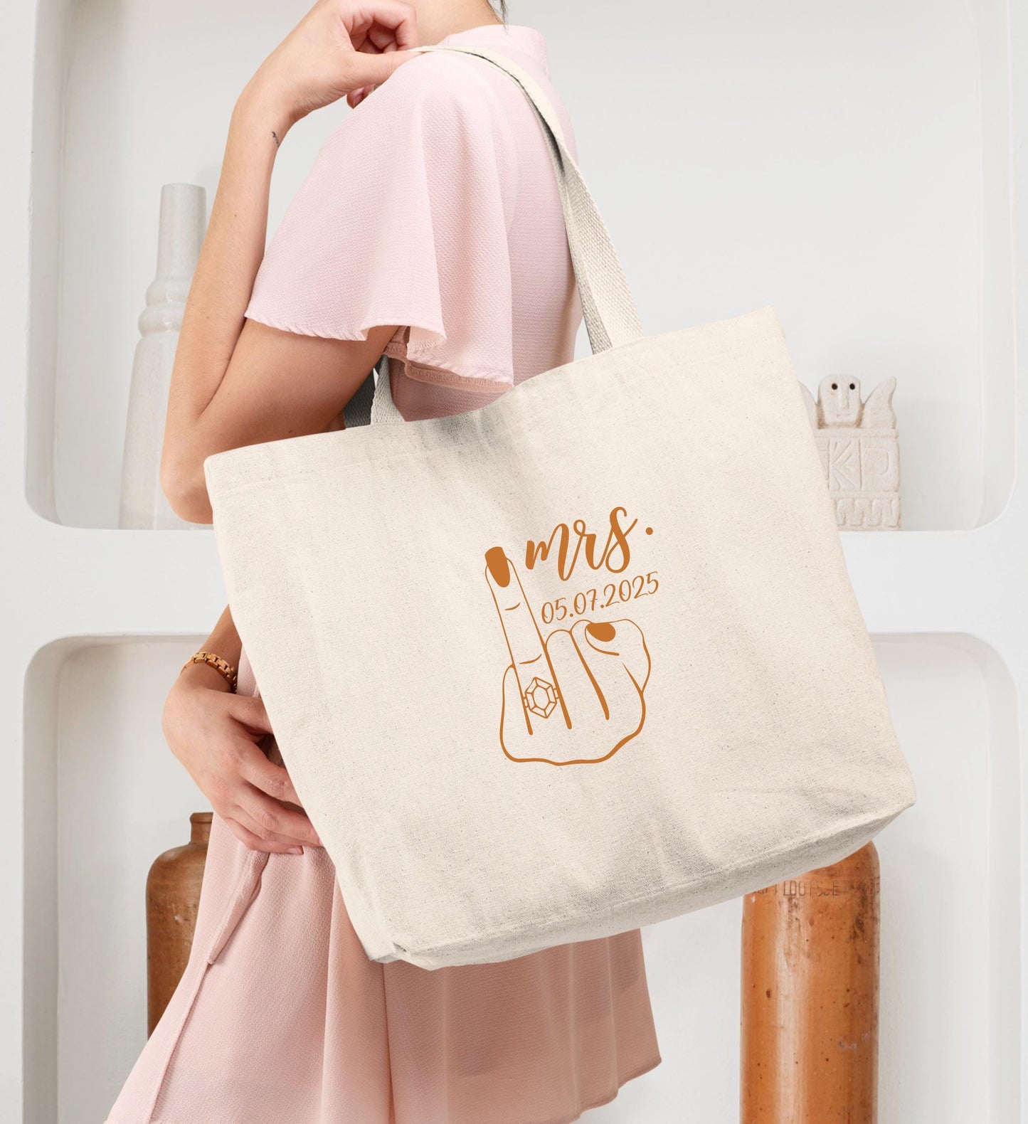 Cabas Personnalisé en coton, Sac fourre-tout, Cabas mariage, Cabas EVJF