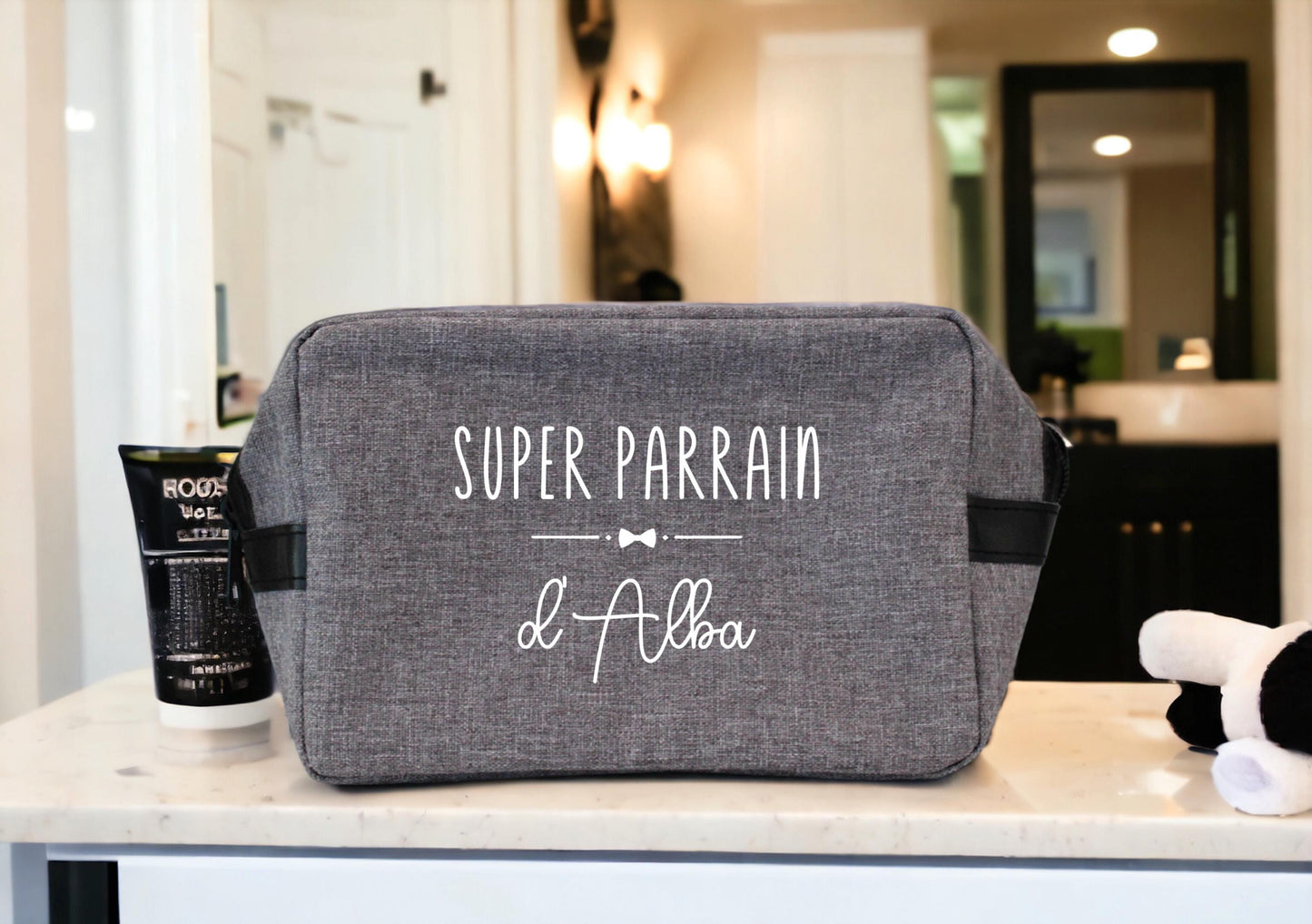 Trousse de Toilette Homme, Cadeau parrain, Cadeau personnalisé, Accessoire homme