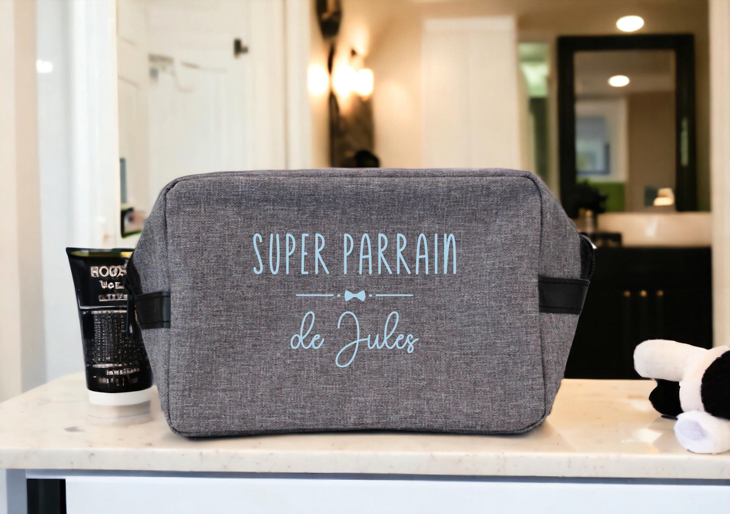 Trousse de Toilette Homme, Cadeau parrain, Cadeau personnalisé, Accessoire homme