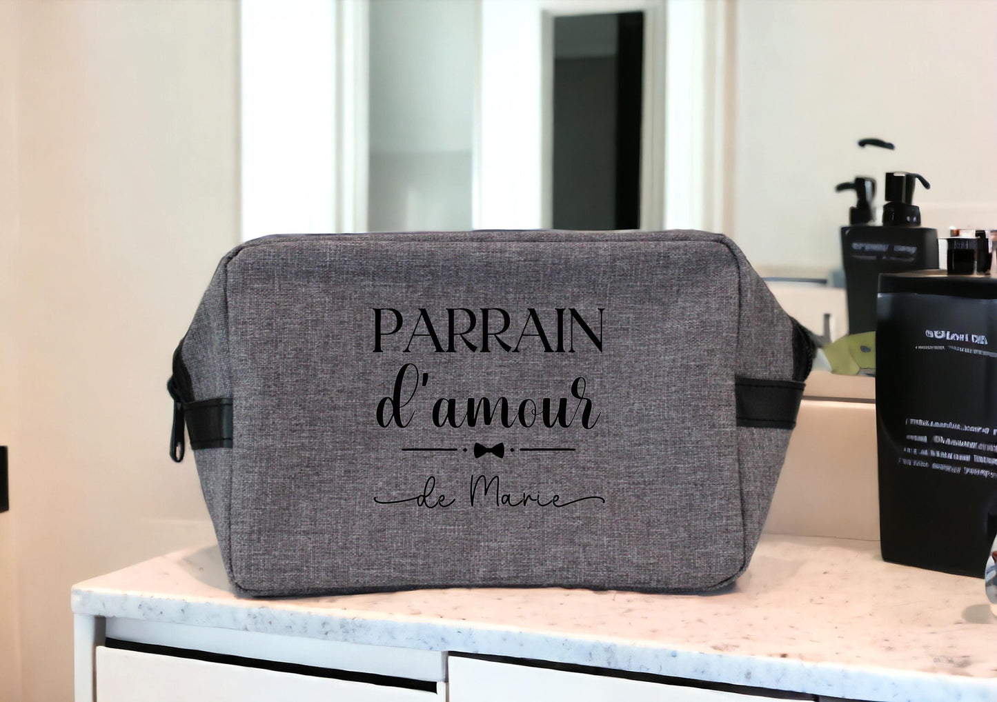 Trousse de Toilette Homme, Cadeau parrain, Cadeau personnalisé, Accessoire homme