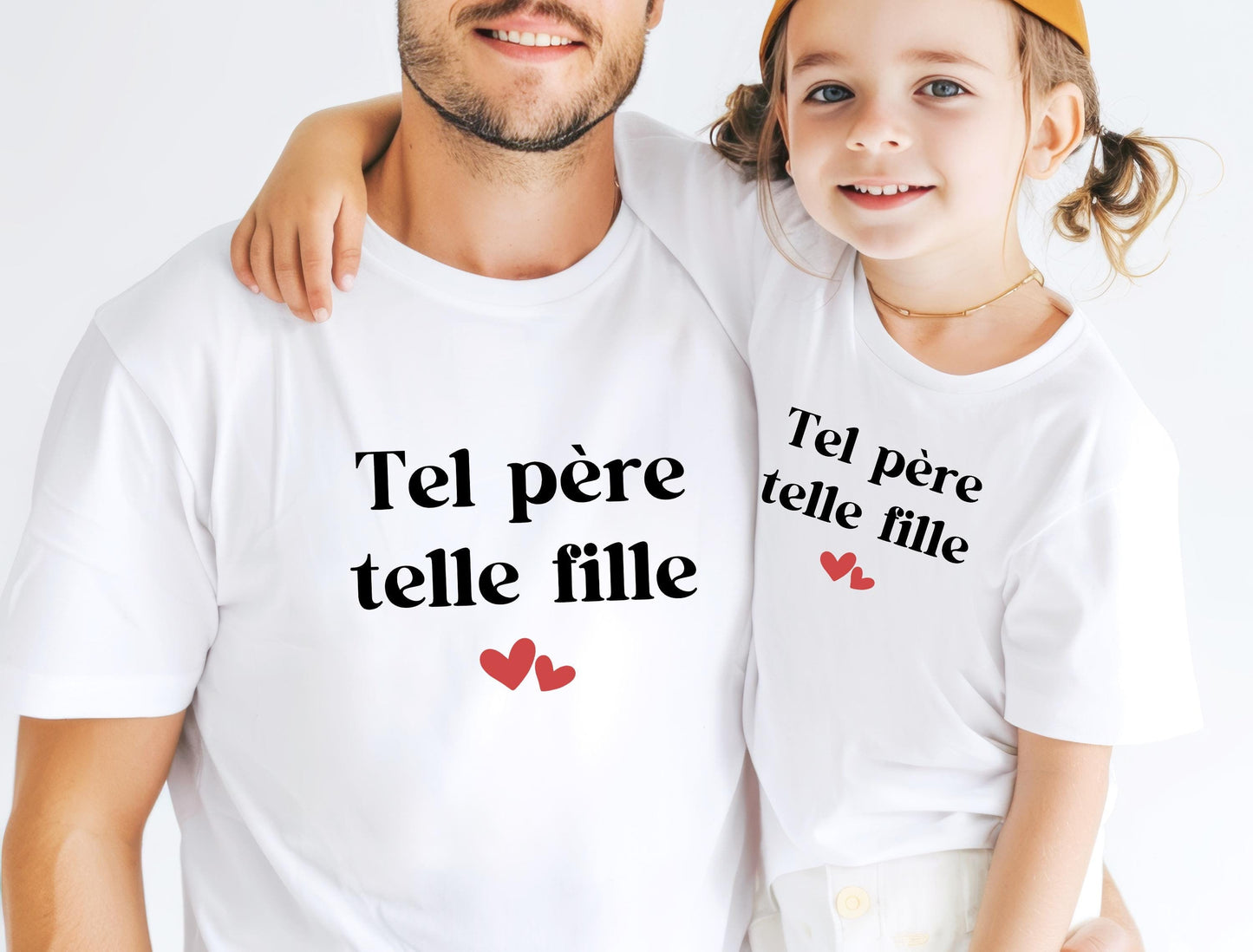 T-shirt assorti père et fille, Ensemble famille, Cadeau original