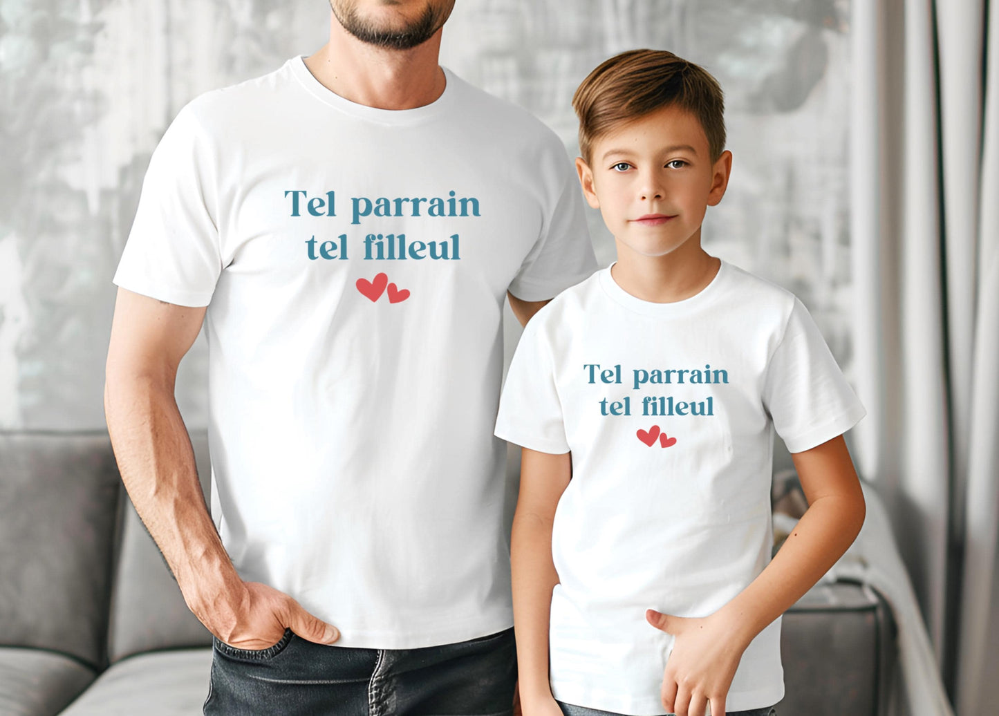 T-shirt parrain, Cadeau parrain, Cadeau filleule, Cadeau filleul, Idée Cadeau Baptême
