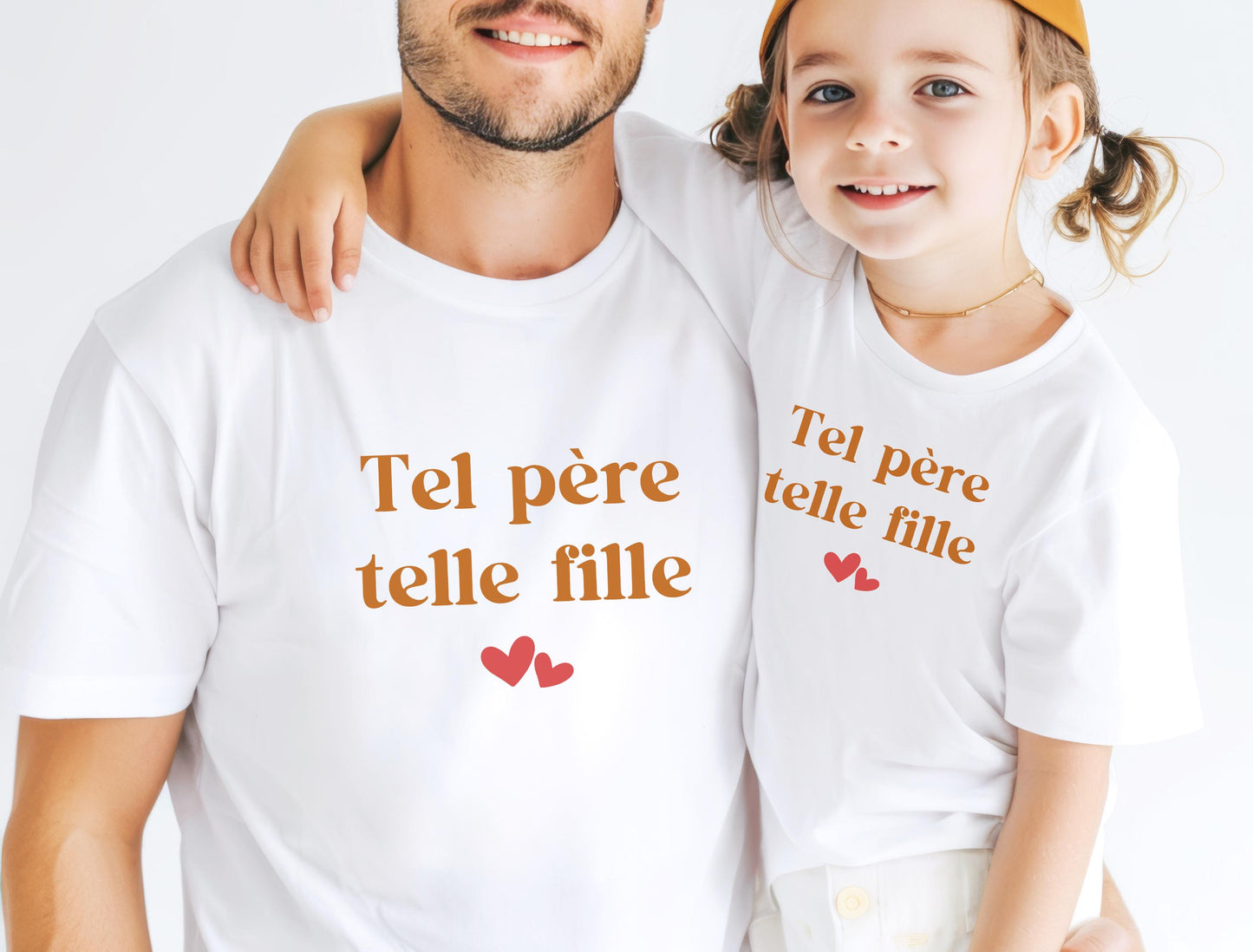 T-shirt assorti père et fille, Ensemble famille, Cadeau original