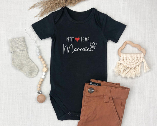 Cadeau de naissance personnalisé, Cadeau Marraine, Body personnalisé
