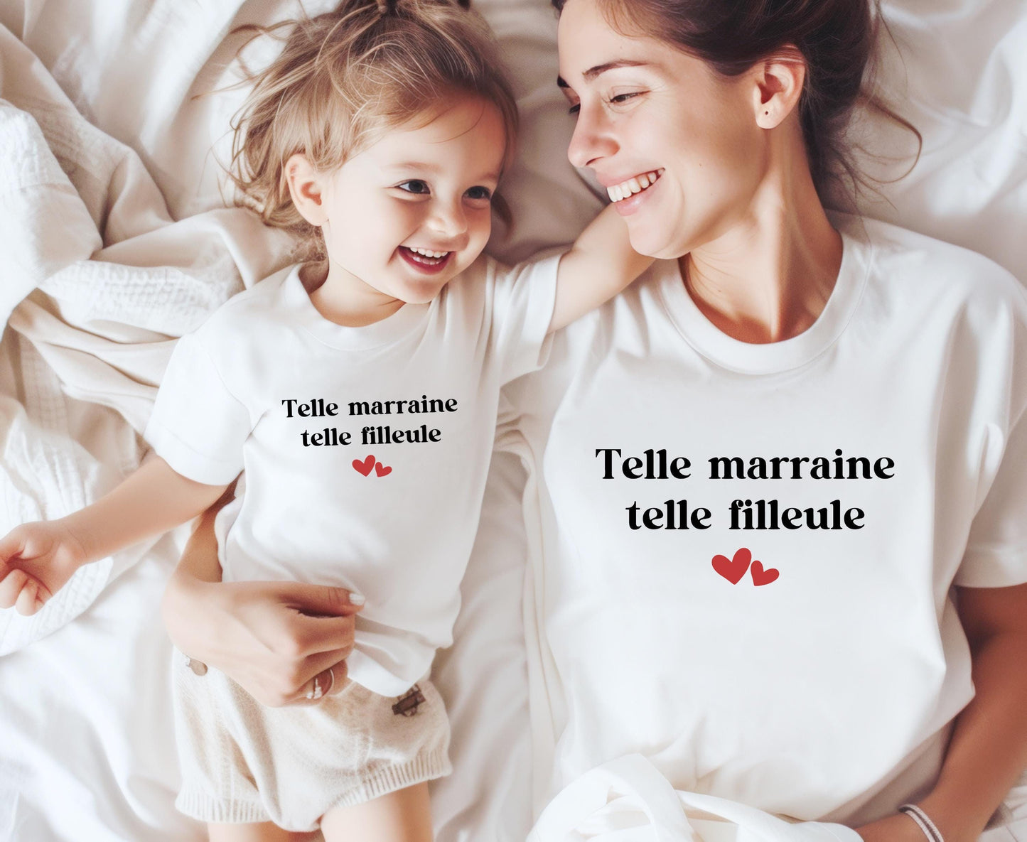 T-shirt marraine, Cadeau marraine, Cadeau filleule, Cadeau filleul, Idée Cadeau Baptême