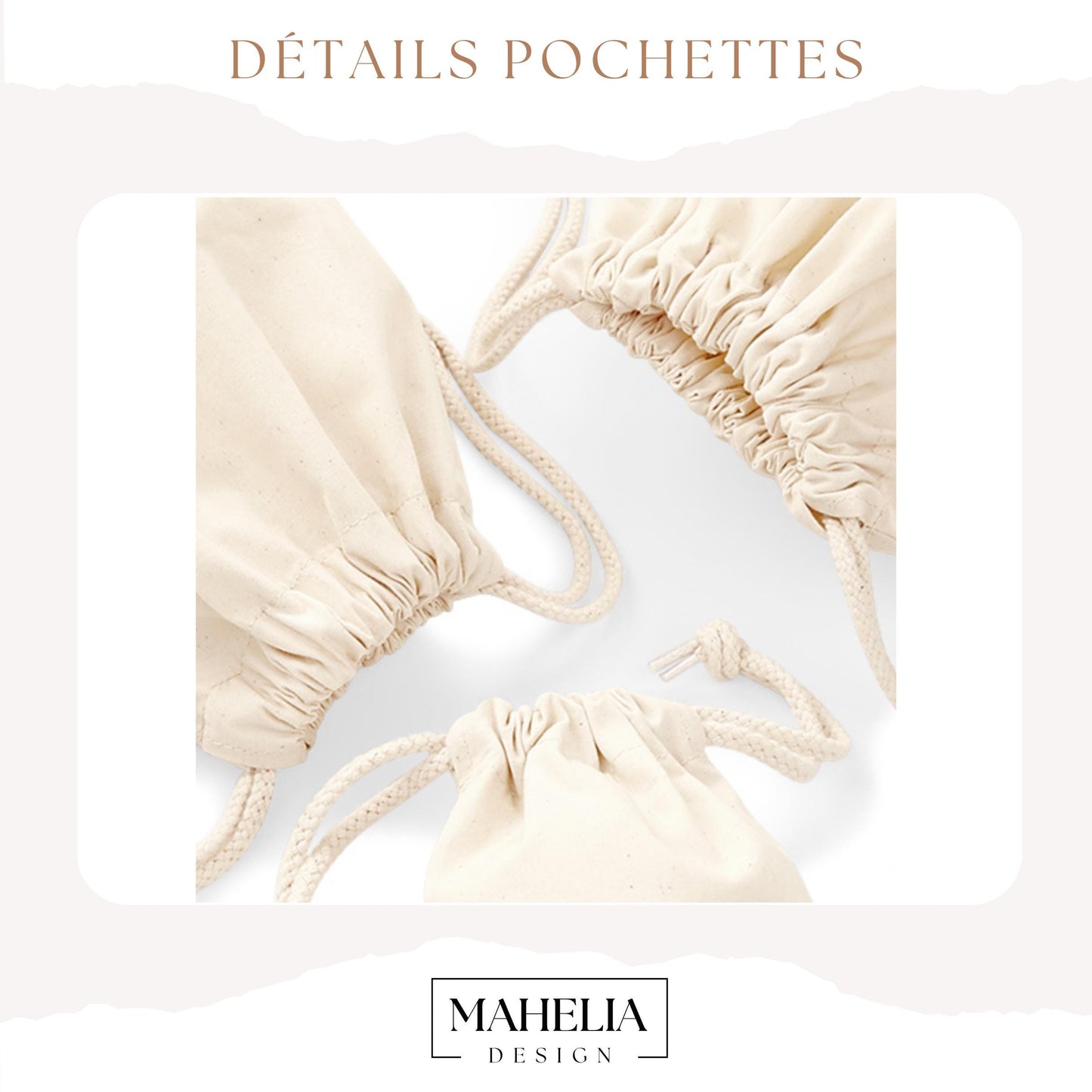 Sac cadeau Noël, Hotte de Noël personnalisée, Emballage Noël, Pochon Noël personnalisé