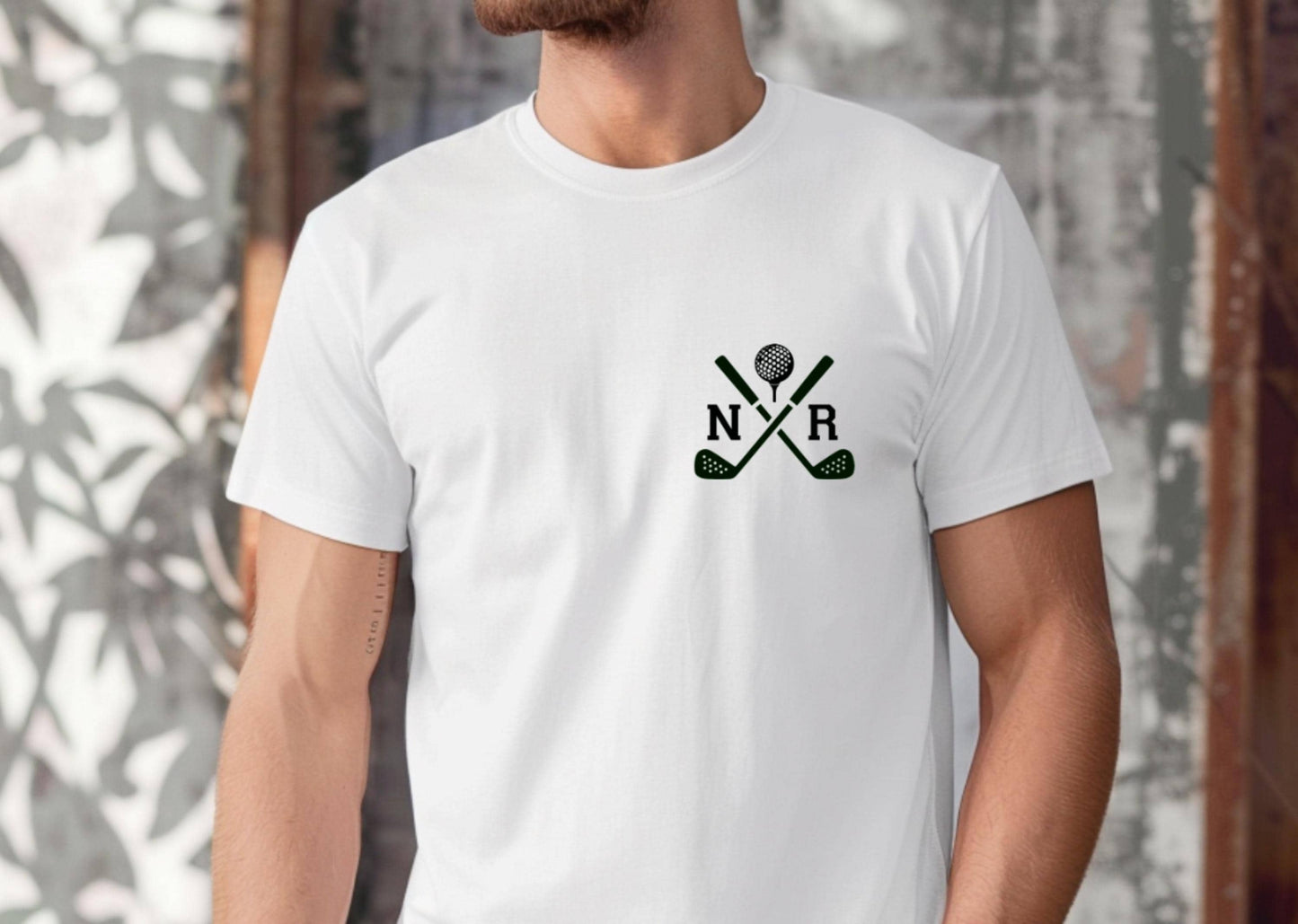T-shirt de golf personnalisé avec initiales, cadeau golfeur, idée cadeau golf originale