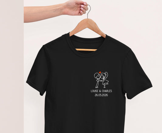 T-shirt mariage, Mr Mme, Cadeau de mariage, Jeunes mariés