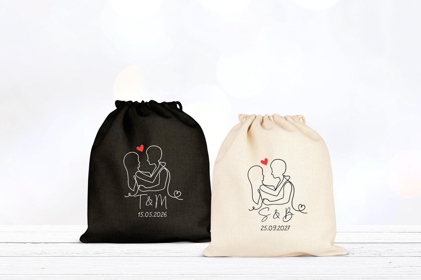 Pochon mariage, Cadeau invité mariage, Cadeau témoin
