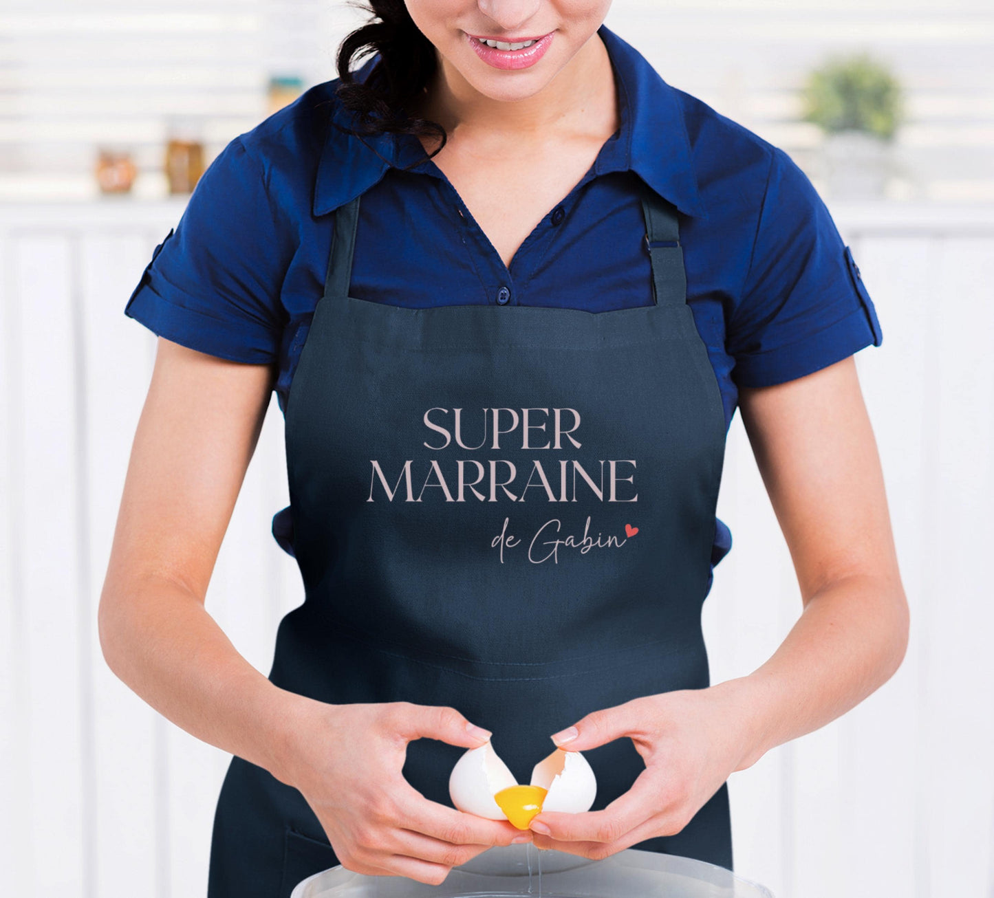 Tablier Super Marraine Personnalisé, Prénoms Filleuls, Cadeau cuisine, Cadeau Marraine