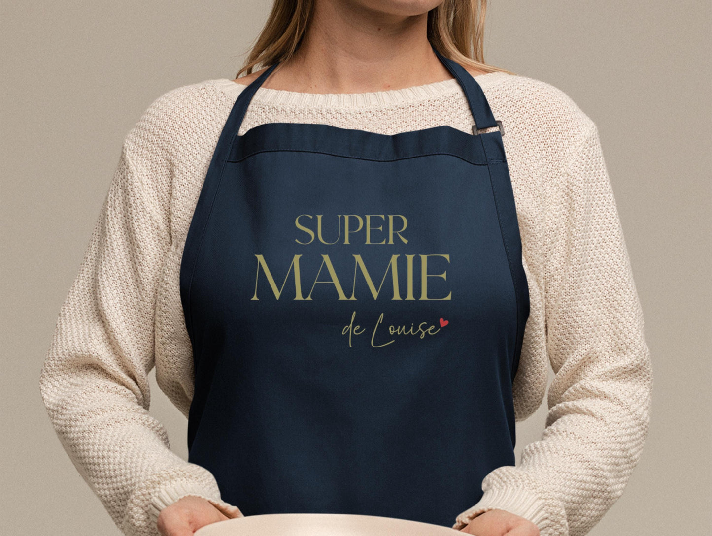 Tablier Super Mamie Personnalisé, Cadeau cuisine, Cadeau grand-mère