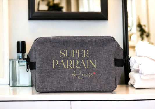 Trousse de Toilette Homme, Cadeau parrain, Cadeau personnalisé, Accessoire homme