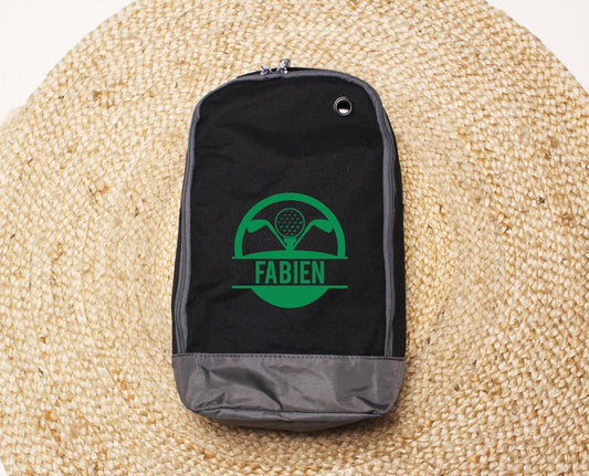 Sac chaussures golf personnalisé avec prénom, cadeau golfeur original