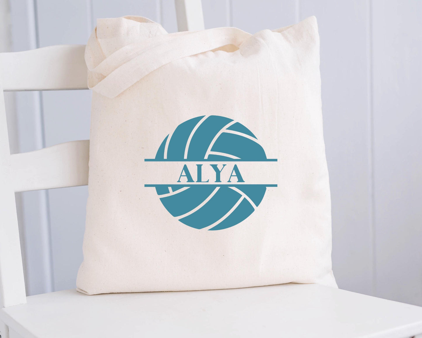 Tote Bag Volleyball avec Prénom Personnalisable, Cadeau volleyeur, Idée cadeau sportif
