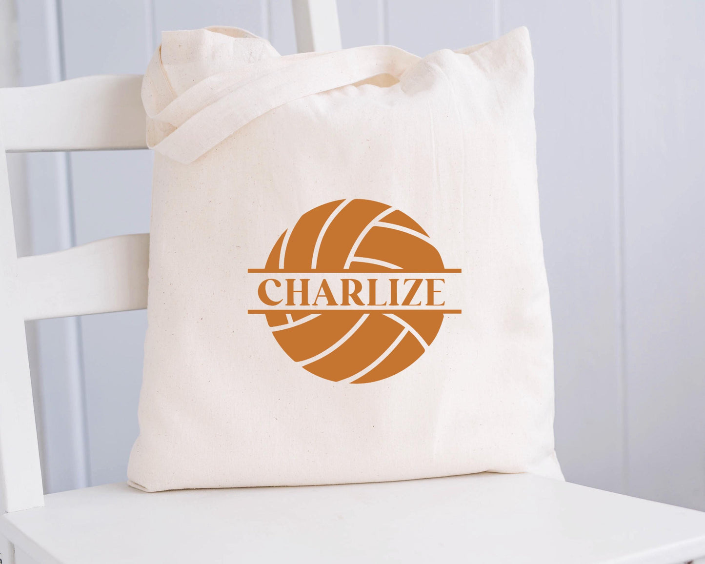 Tote Bag Volleyball avec Prénom Personnalisable, Cadeau volleyeur, Idée cadeau sportif