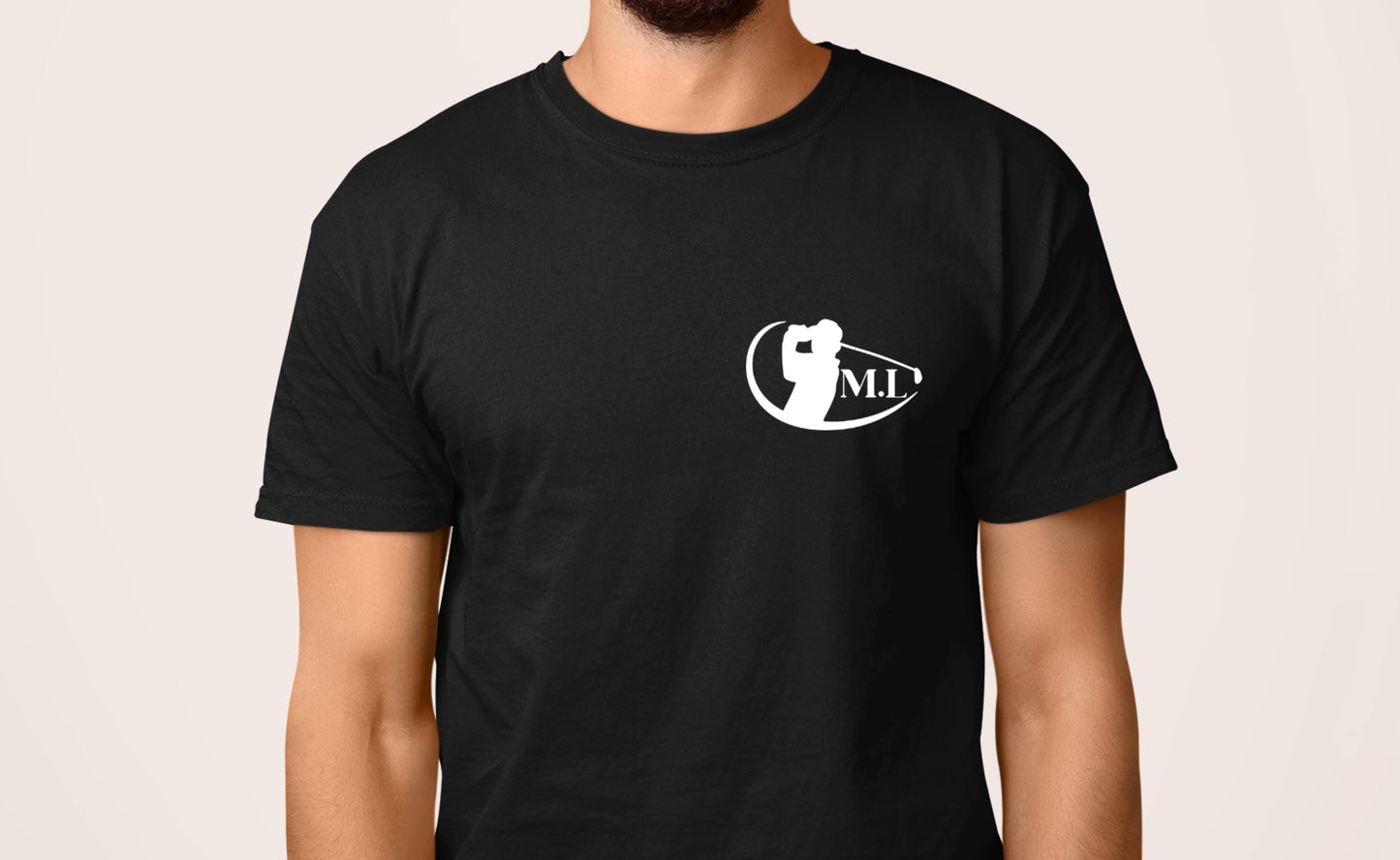 T-shirt golf personnalisé avec initiales, cadeau golfeur original