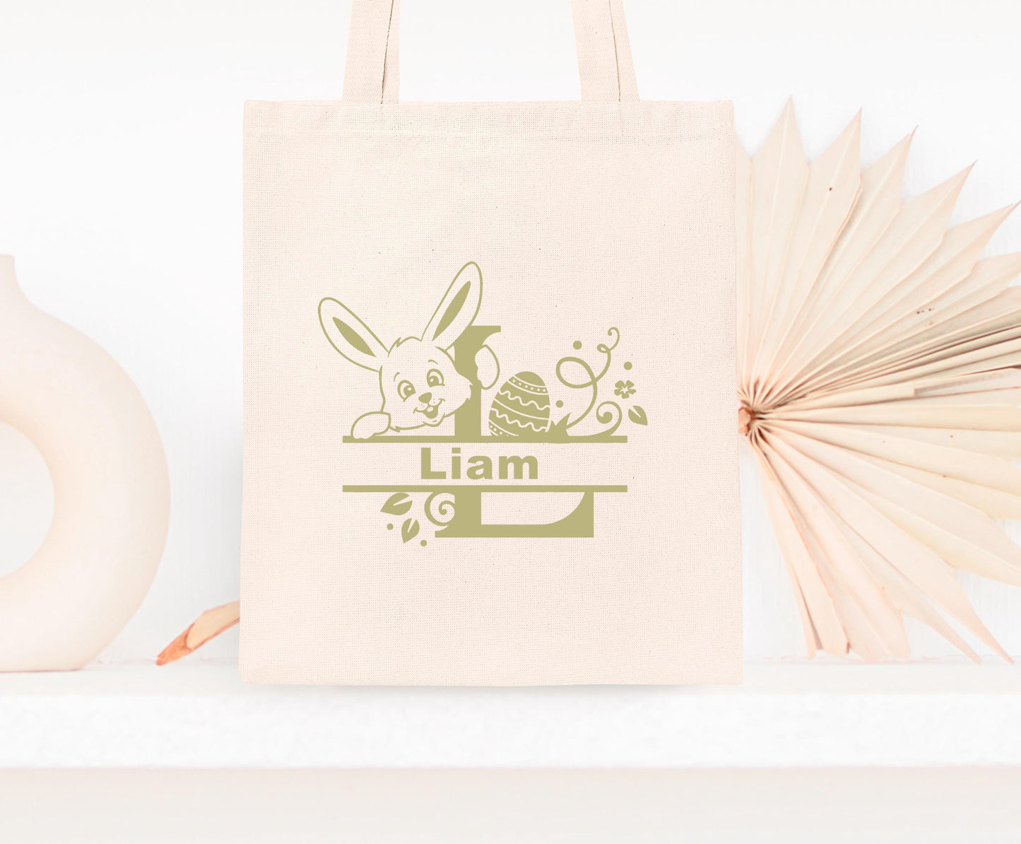 Sac personnalisé Pâques, Cadeau de Pâques personnalisé, Mini Tote Bag prénom Pâques
