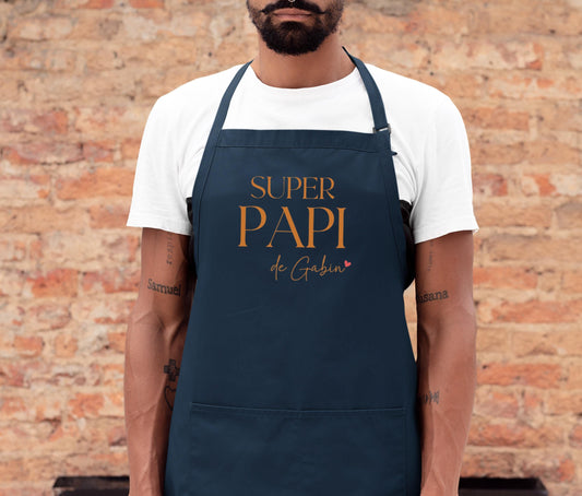 Tablier Super Papi Personnalisé, Cadeau cuisine, Cadeau grand-père