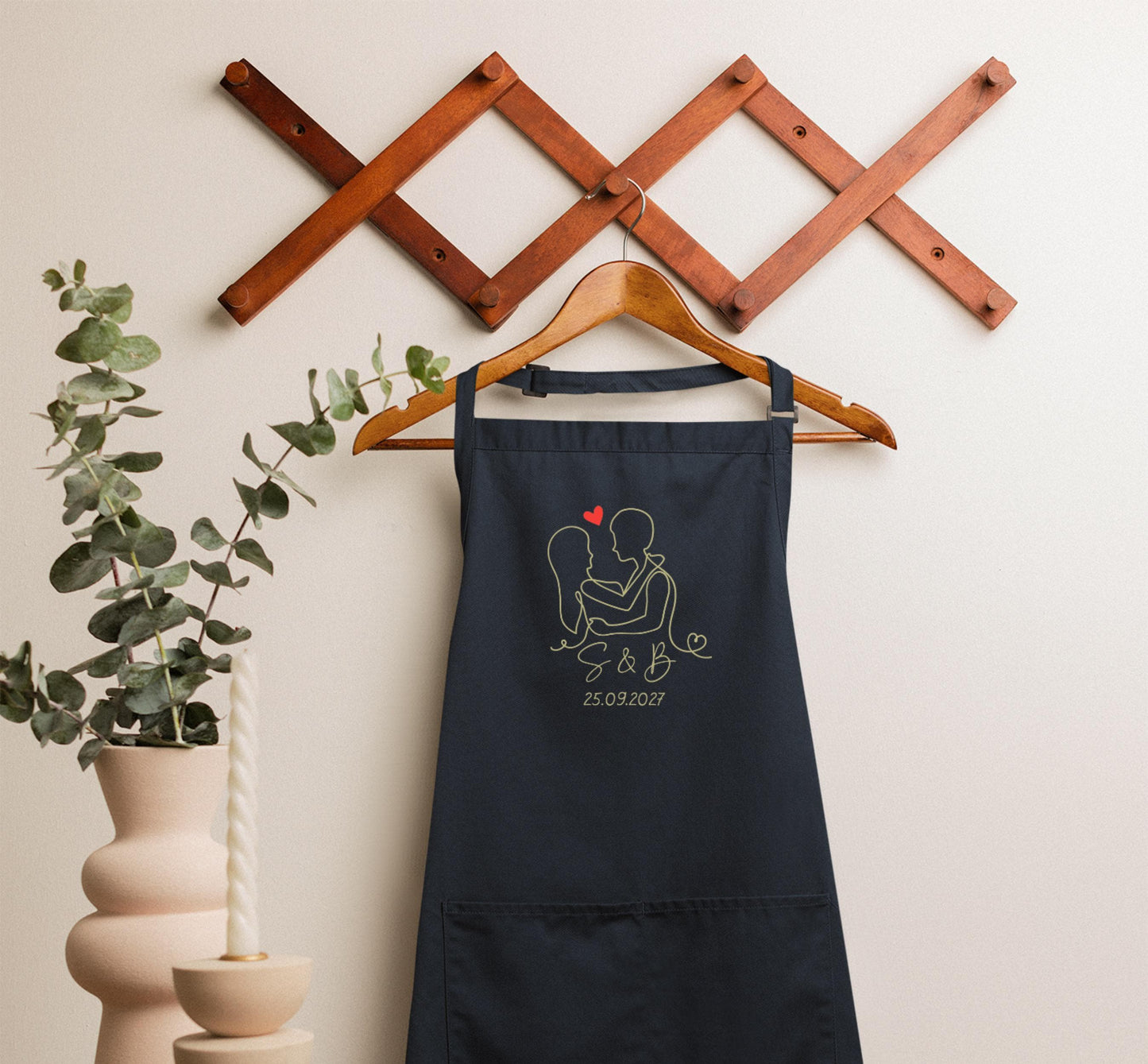 Tablier de cuisine personnalisé mariage, Cadeau mariage, Tablier couple personnalisé, Idée cadeau mariés