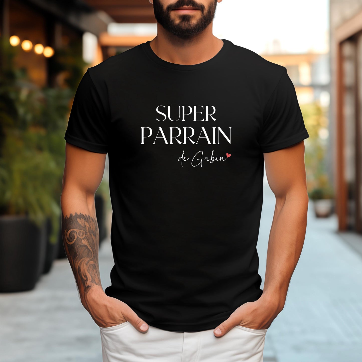 T-shirt Parrain, Cadeau Parrain, Super Parrain