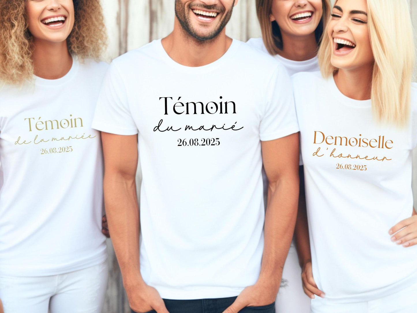 T-shirt EVG-EVJF personnalisé avec date, tenue evg-evjf, T-shirt groupe mariage, Souvenir erg-evjf