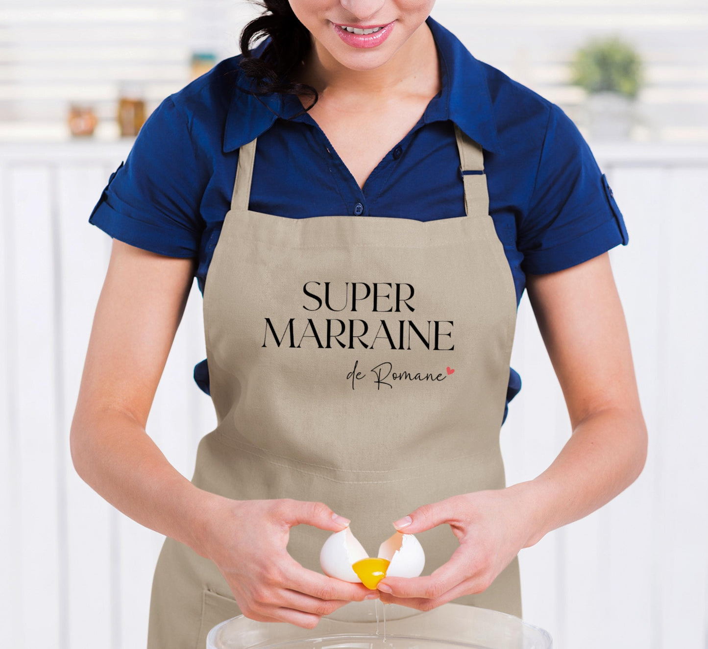Tablier Super Marraine Personnalisé, Prénoms Filleuls, Cadeau cuisine, Cadeau Marraine