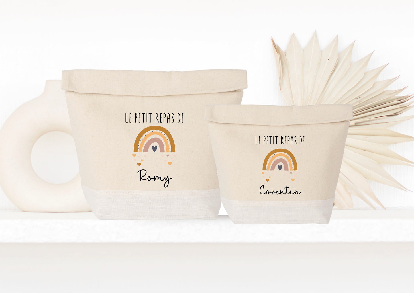Sac isotherme avec fermeture à enroulement, sac gouter, sac repas personnalisé