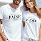 Duo t-shirts couple "Jeune pacsé / Jeune pacsée" avec date – Tenue PACS – Cadeau PACS – Shooting couple