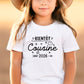 Annonce grossesse originale – T-shirt future cousine personnalisable – idée surprise naissance