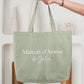 Cabas Personnalisé en coton, Sac cabas coton personnalisé “Maman d’Amour”, Cadeau maman, Fête des Mères